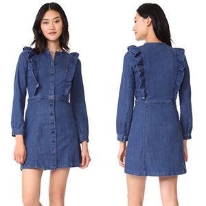 Madewell Denim Ruffle Waist Dress